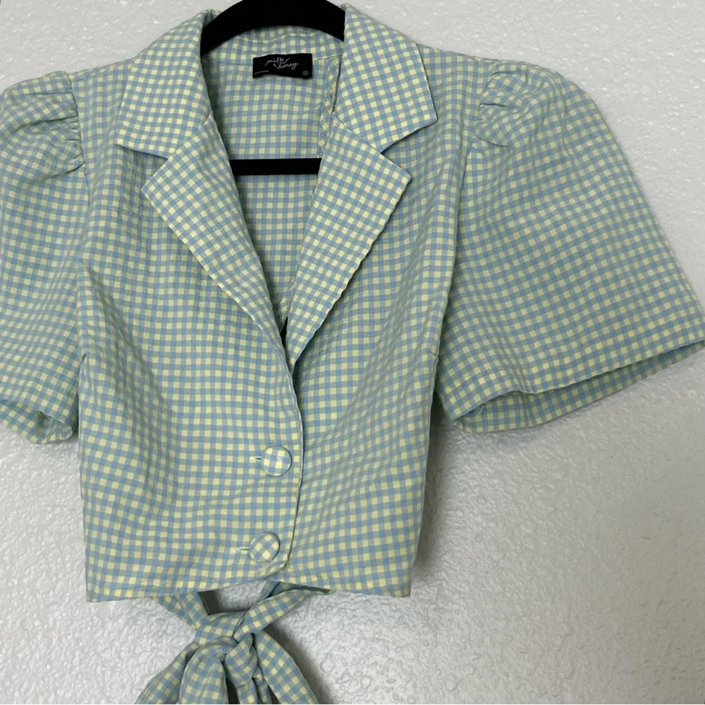 Milk and Honey Gingham Crop Top - Picture 4 of 12
